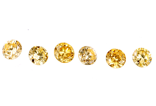 Diamant jaune-orange 2.4mm