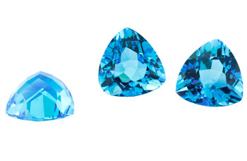 Topaze bleue Swiss Blue calibrée 0.95ct (traité)