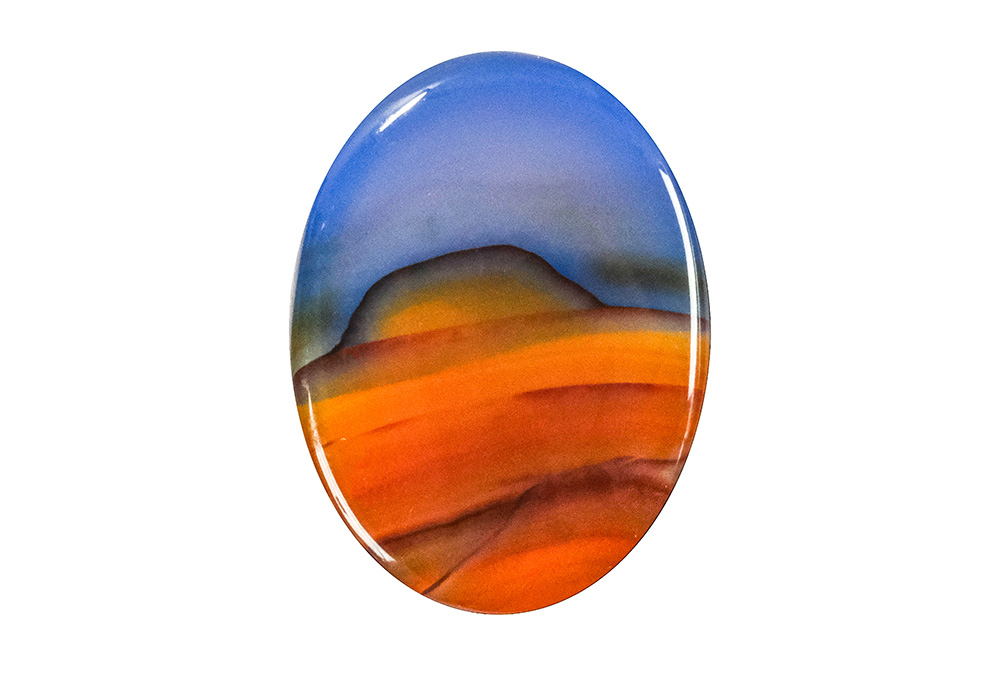 Agate paysage 24x18 mm