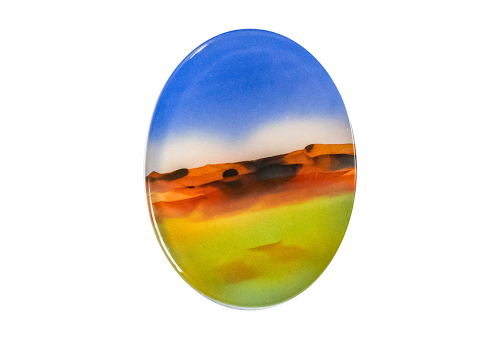 Agate paysage 24x18 mm