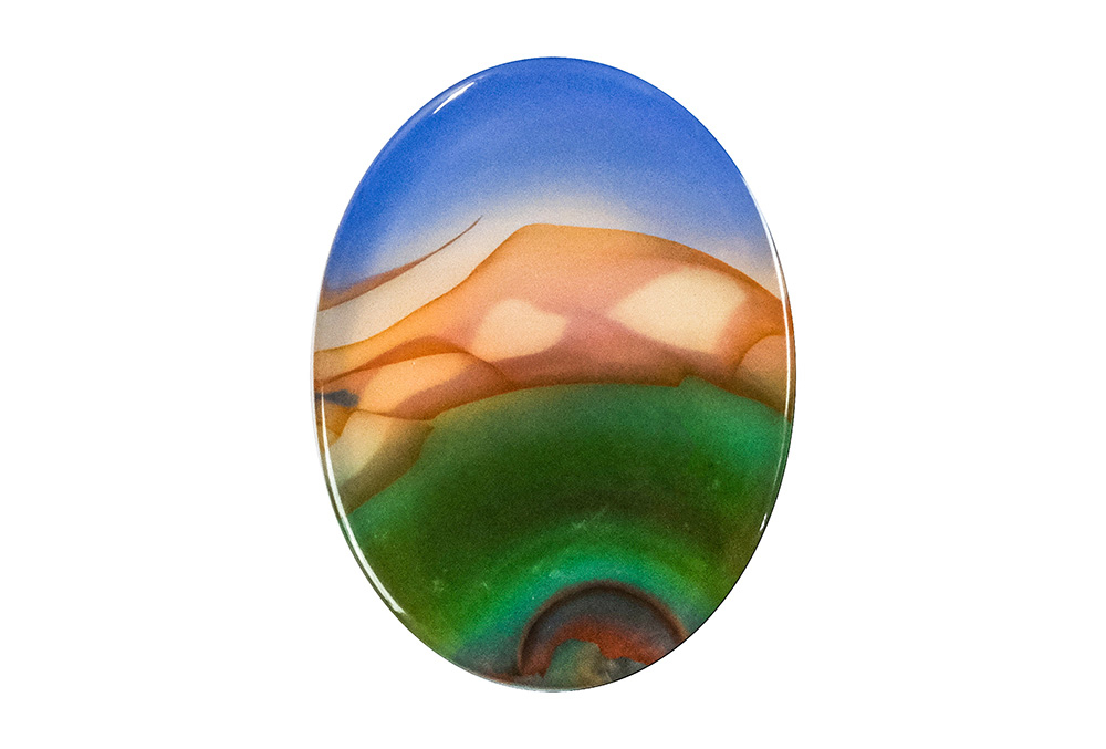 Agate paysage 24x18 mm