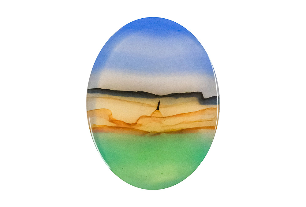 Agate paysage 24x18 mm