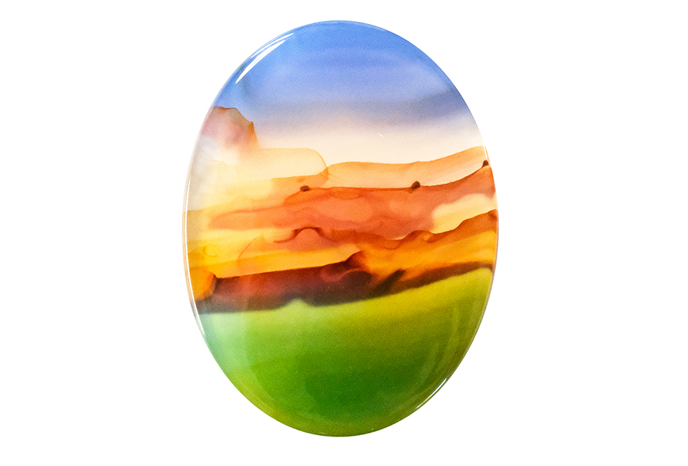 Agate paysage 18x24mm