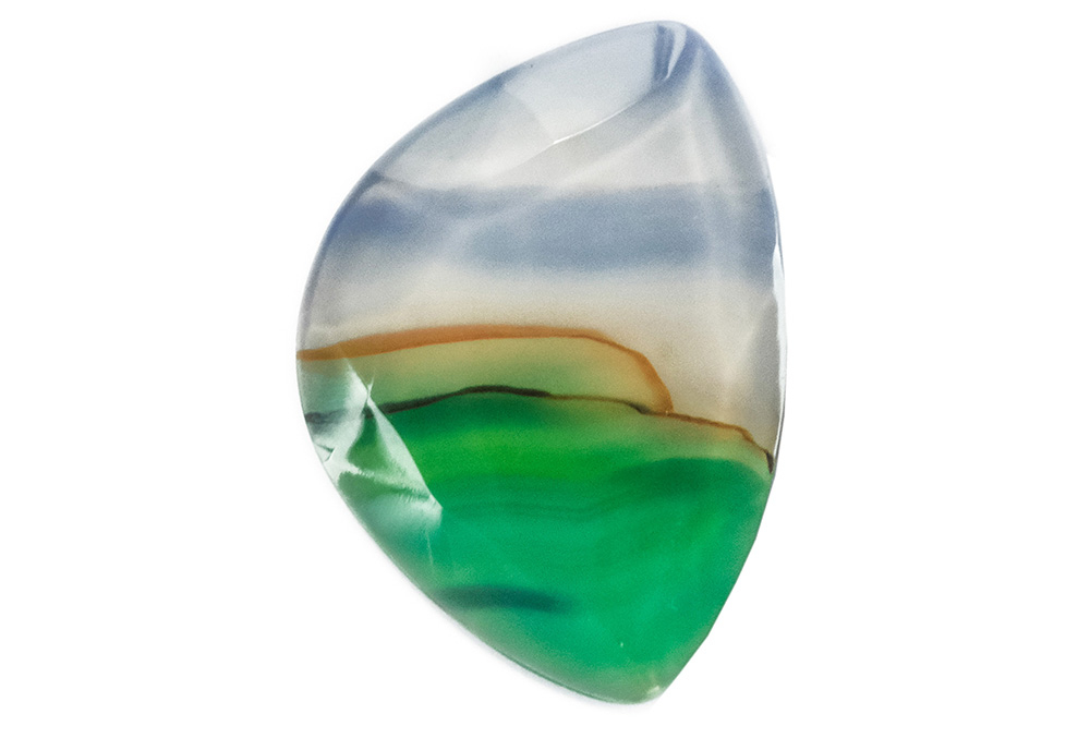 Agate paysage facettée 18x26mm