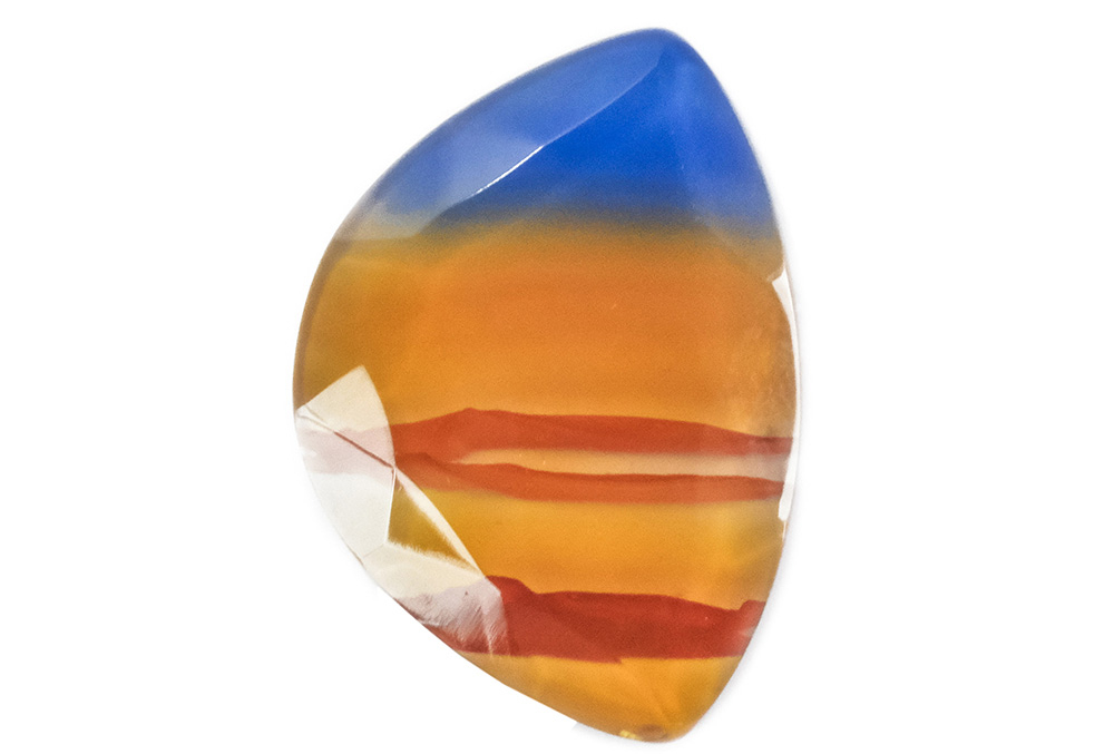 Agate paysage facettée 18x26mm